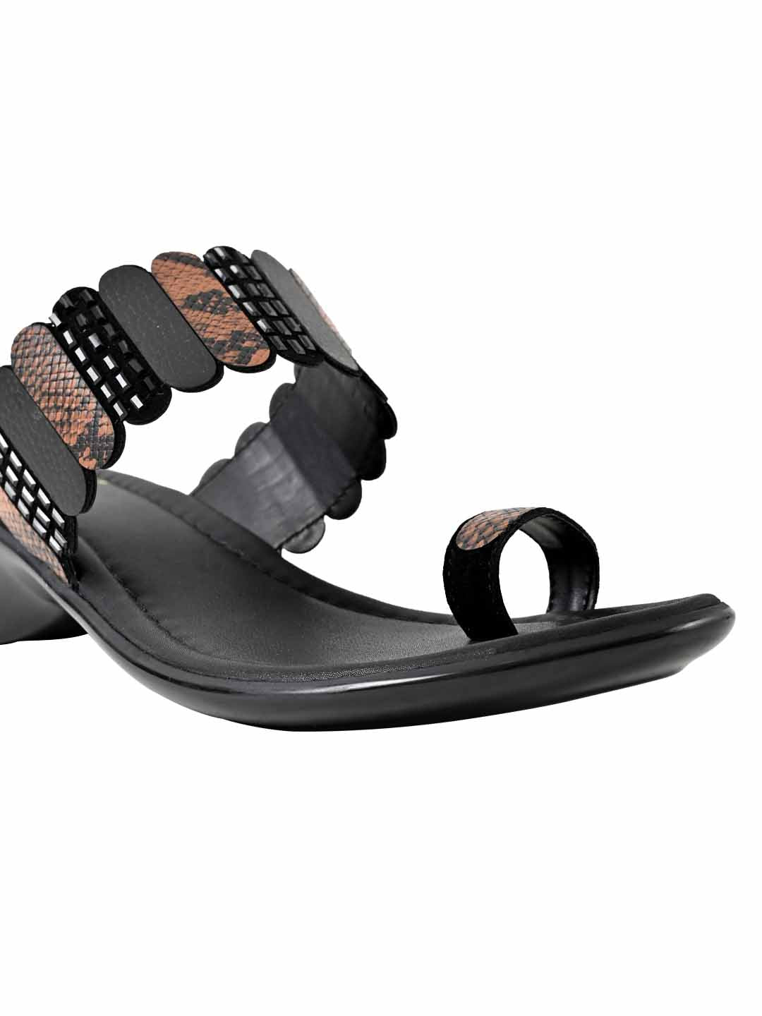 Jove Women's One Toe Sandal Black