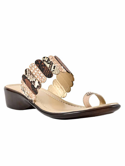 Jove Women's One Toe Sandal Snakeskin