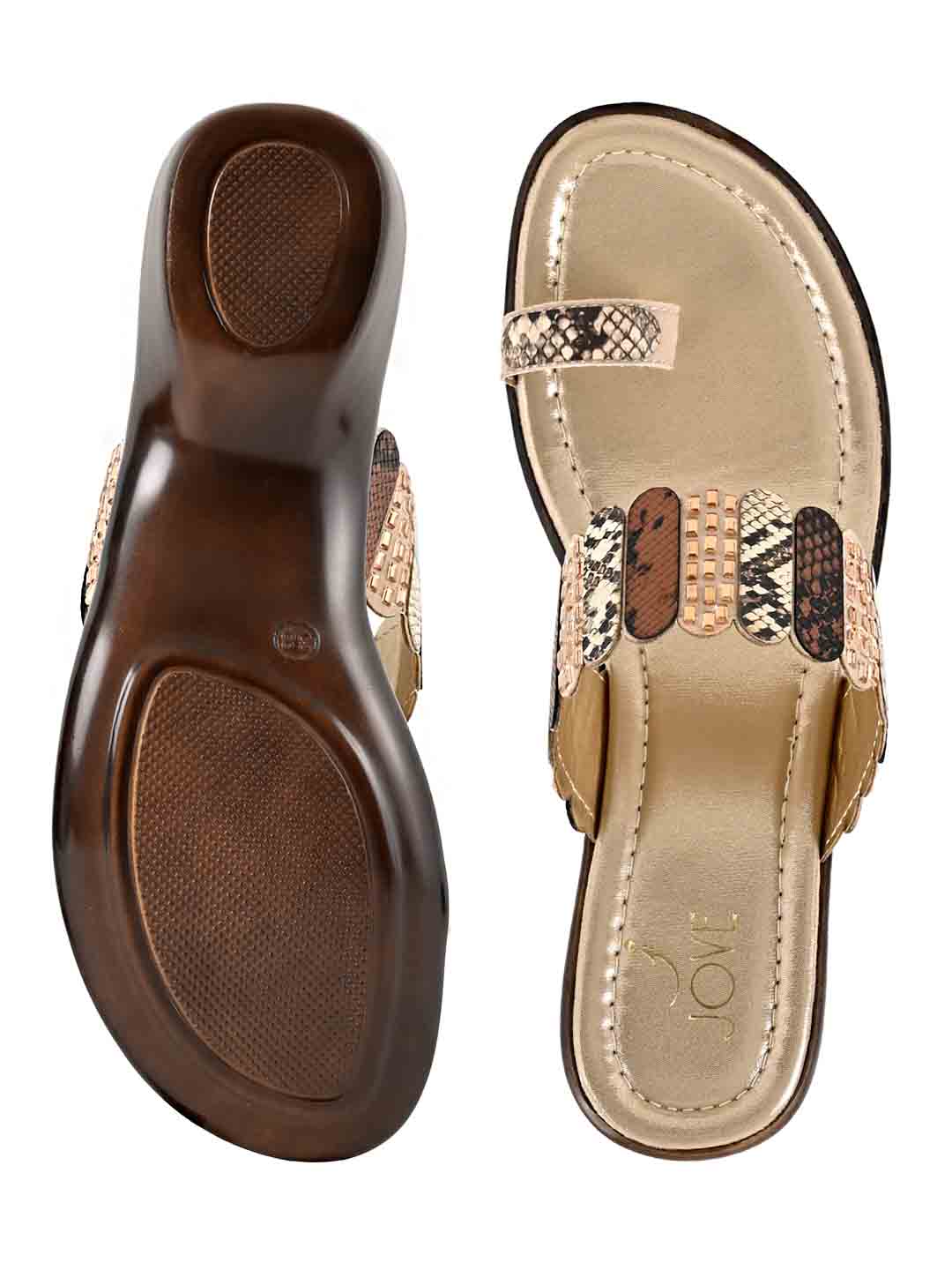 Jove Women's One Toe Sandal Snakeskin
