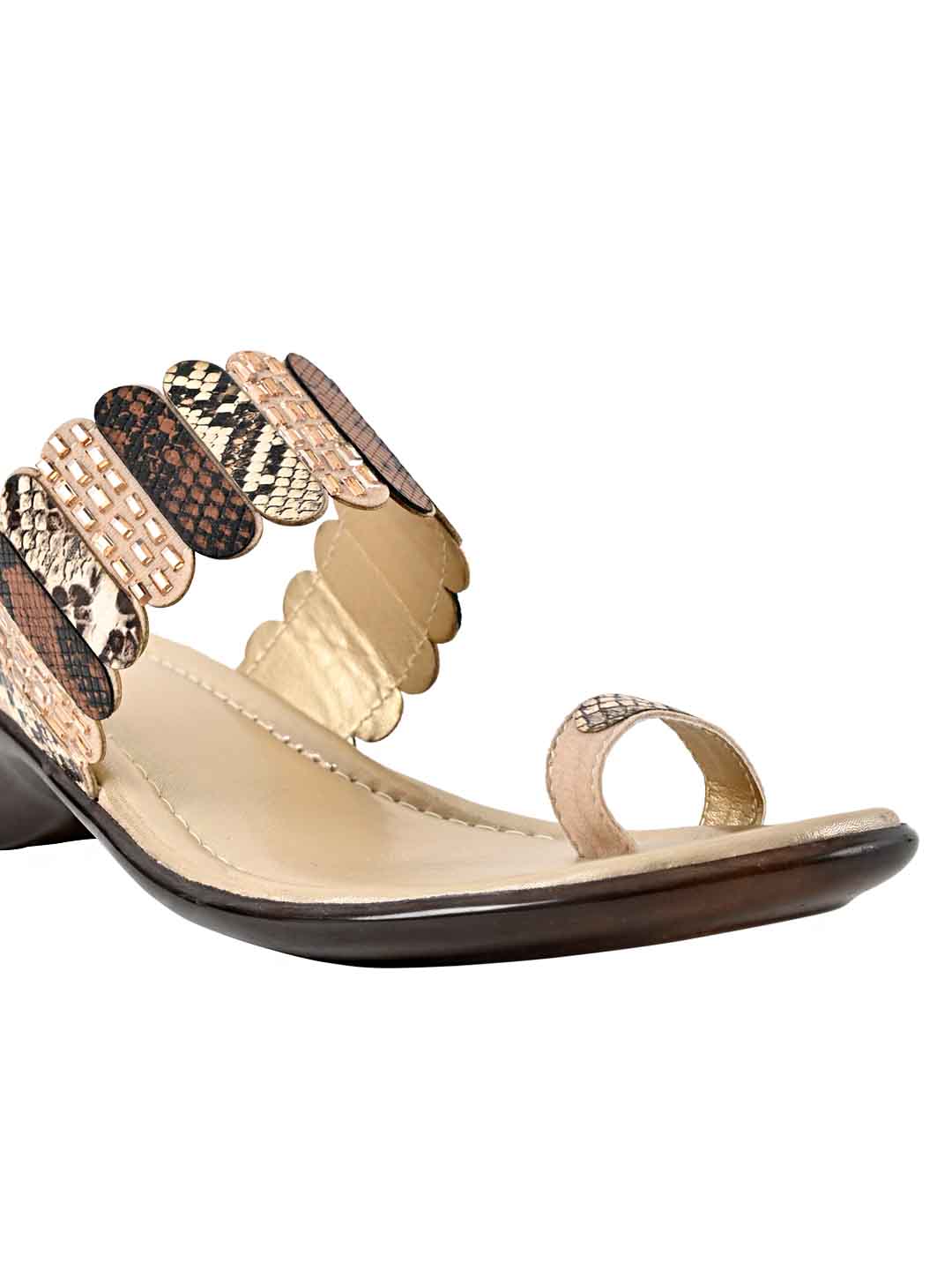 Jove Women's One Toe Sandal Snakeskin