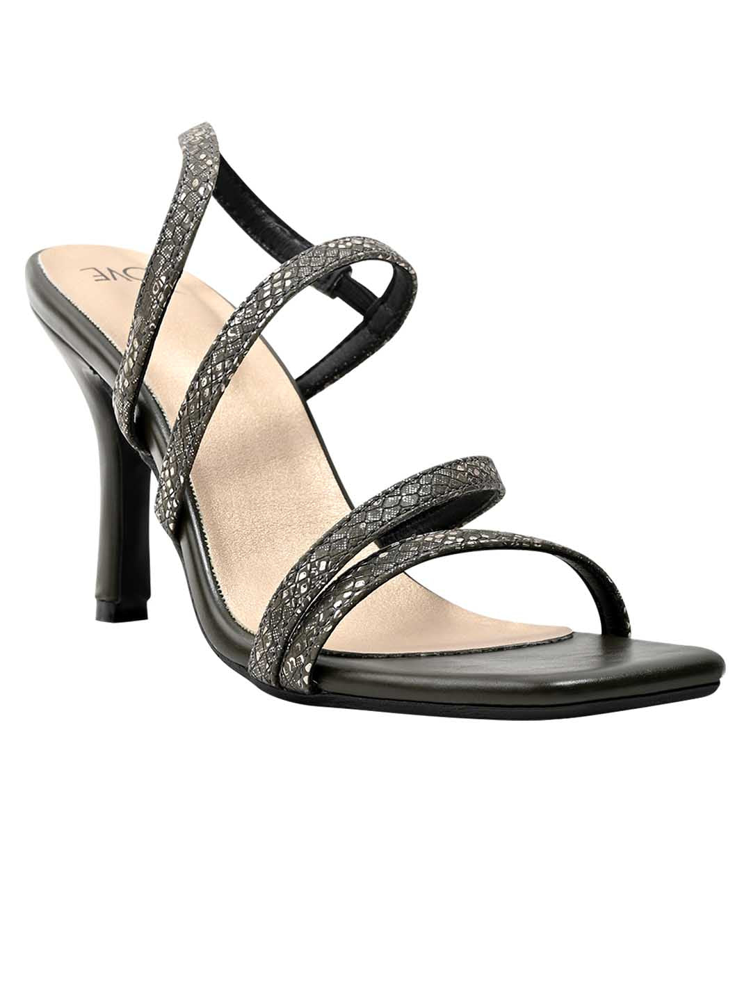 Jove Women's Strappy Heeled Sandals Pewter