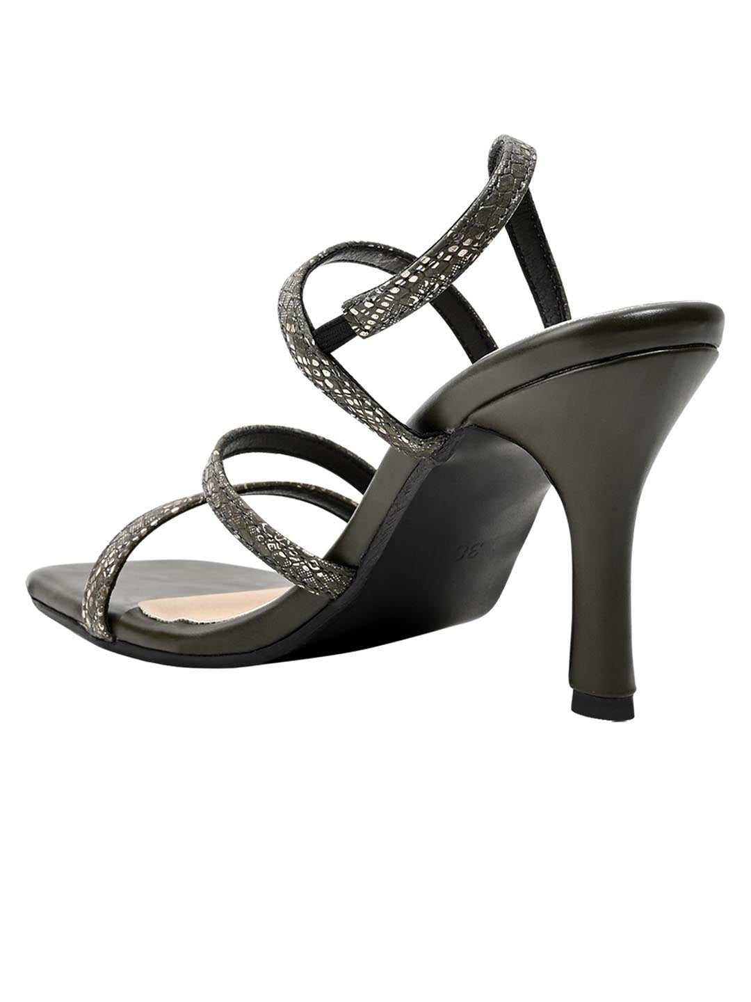Jove Women's Strappy Heeled Sandals Pewter