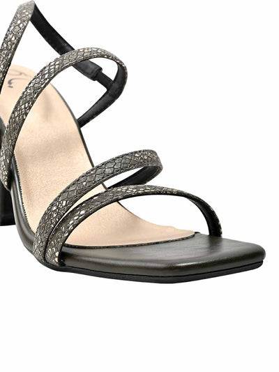 Jove Women's Strappy Heeled Sandals Pewter