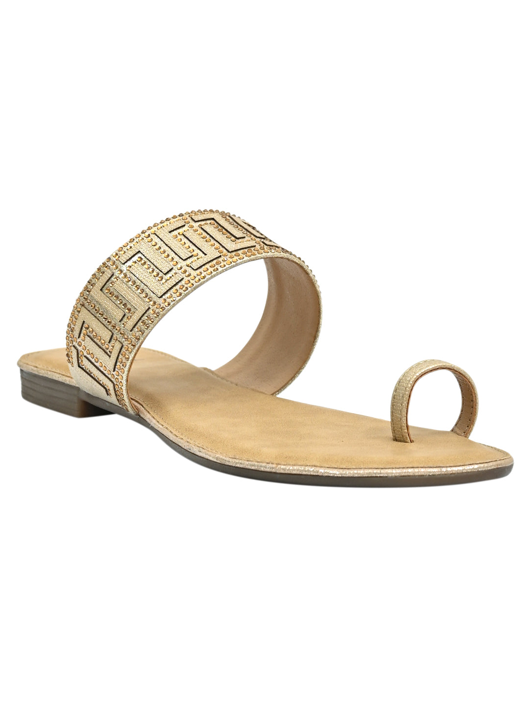 Jove Women's One Toe Sandal Gold