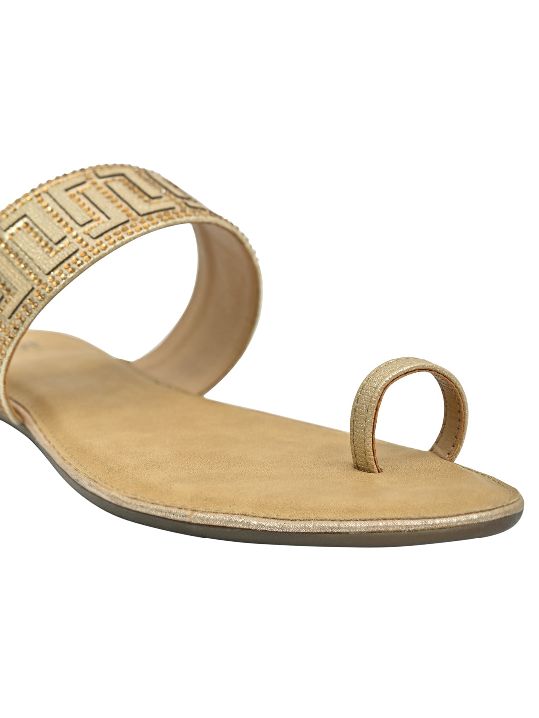 Jove Women's One Toe Sandal Gold