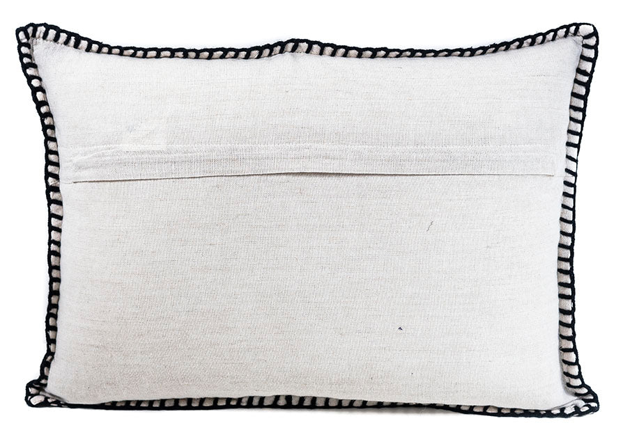 In-Sattva Black Shiny Cushion Cover and Pillow 14 X 20