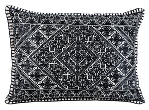 In-Sattva Black Shiny Cushion Cover and Pillow 14 X 20