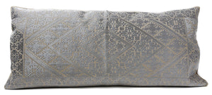 In-Sattva Silver Shiny Cushion Cover and Pillow 14 X 30