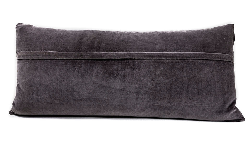 In-Sattva Black Frame Embroidery Cushion Cover and Pillow 14 X 30