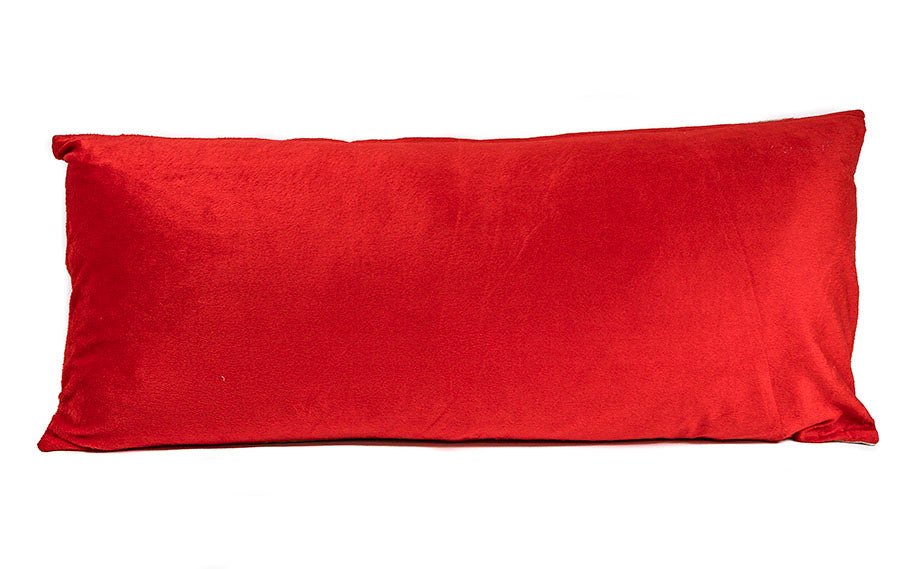 In-Sattva Red Blue Frame Embroidered Cushion Cover and Pillow 14 X 30