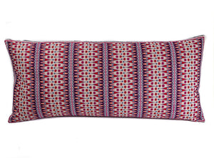 In-Sattva Purple Contemporary Embroidered Cushion Cover and Pillow 14 X 30