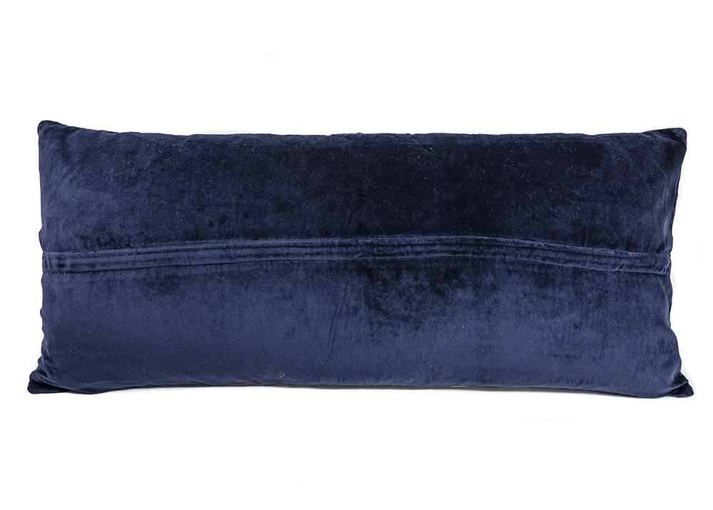 In-Sattva Brown Contemporary Embroidered Cushion Cover and Pillow 14 X 30