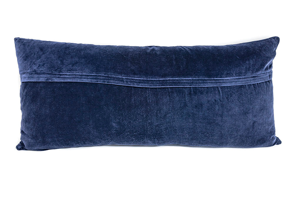 In-Sattva Home Geometric and Ancient Art Hand-Embellished Cotton Cushion Cover Decorative Pillow, BBr, 14 x 30