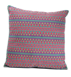 In-Sattva Multi-color Contemporary Embroidered Cushion Cover and Pillow 20 X 20