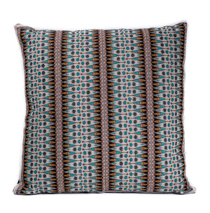 In-Sattva Brown Contemporary Embroidered Cushion Cover and Pillow 20 X 20