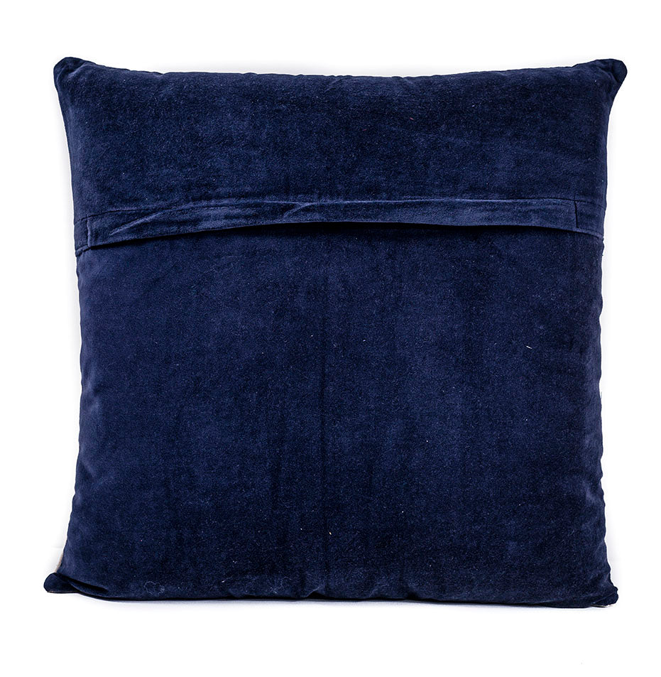 In-Sattva Home Geometric and Ancient Art Hand-Embellished Cotton Cushion Cover Decorative Pillow, BBr, 20 x 20