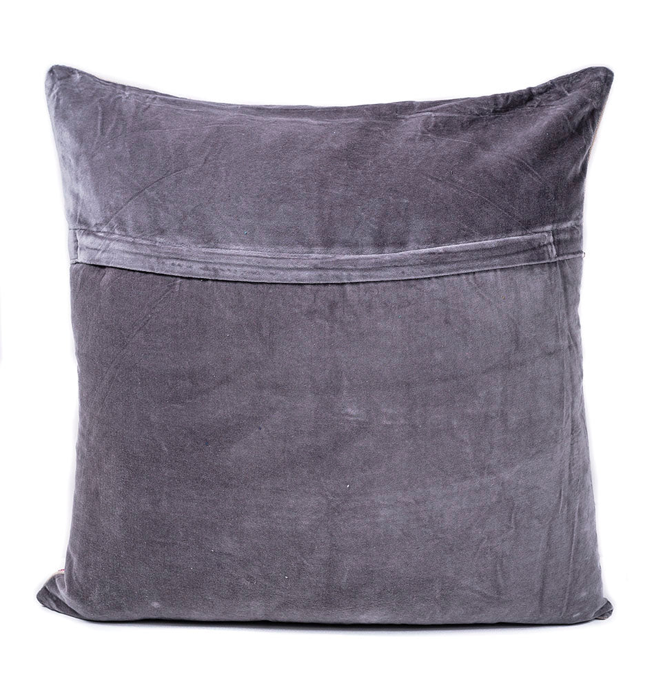 In-Sattva Purple Contemporary Embroidered Cushion Cover and Pillow 20 X 20
