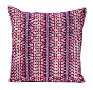 In-Sattva Purple Contemporary Embroidered Cushion Cover and Pillow 20 X 20