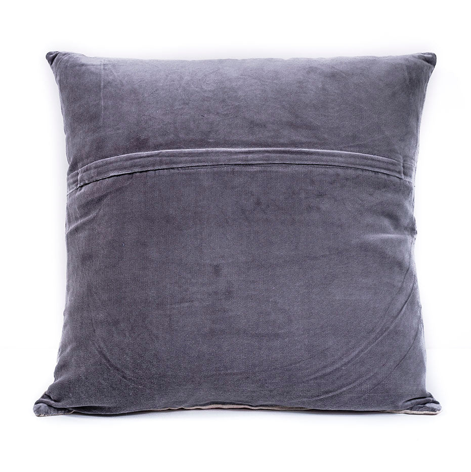 In-Sattva Home Geometric and Ancient Art Hand-Embellished Cotton Cushion Cover Decorative Pillow, Pk, 20 x 20