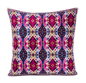 In-Sattva Home Geometric and Ancient Art Hand-Embellished Cotton Cushion Cover Decorative Pillow, Pk, 20 x 20