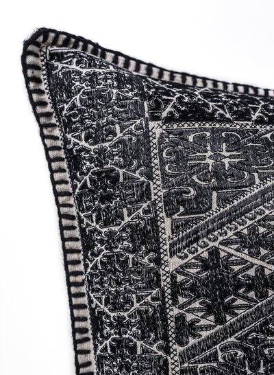 In-Sattva Black Shiny Cushion Cover and Pillow 20 X 20