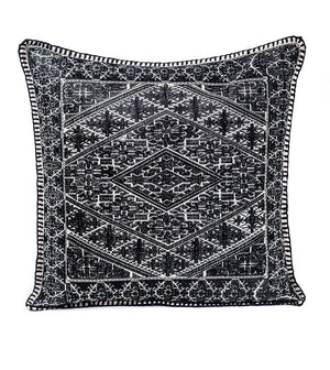 In-Sattva Black Shiny Cushion Cover and Pillow 20 X 20