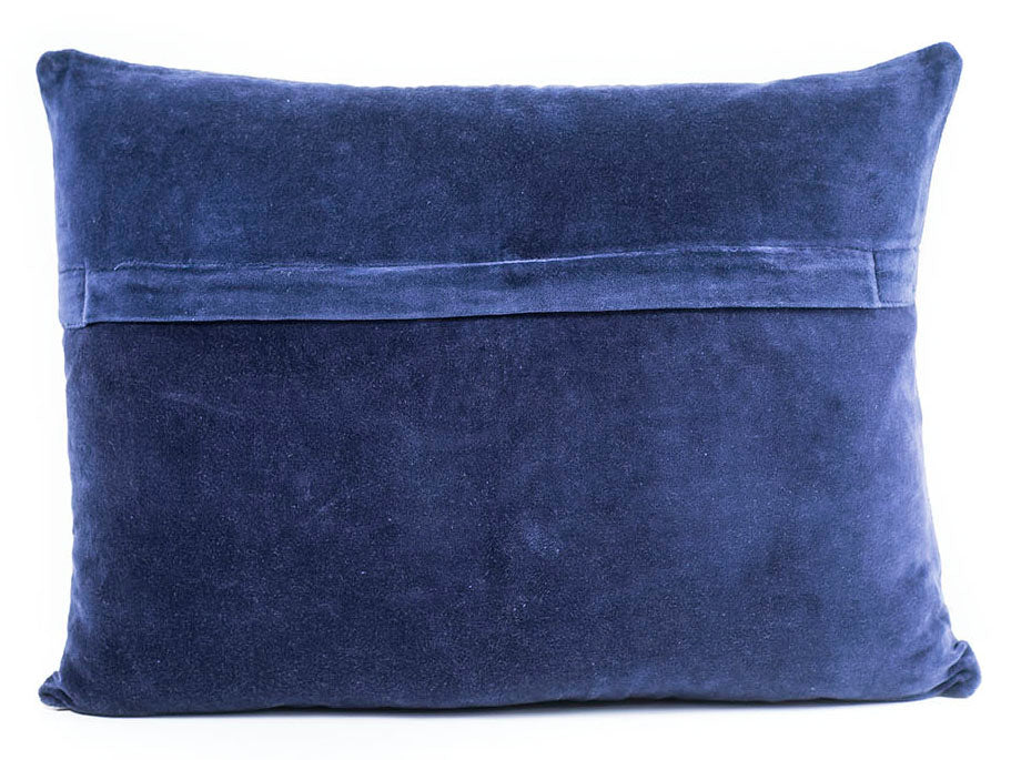 In-Sattva Home Geometric and Ancient Art Hand-Embellished Cotton Cushion Cover Decorative Pillow, BGd, 14 x 20