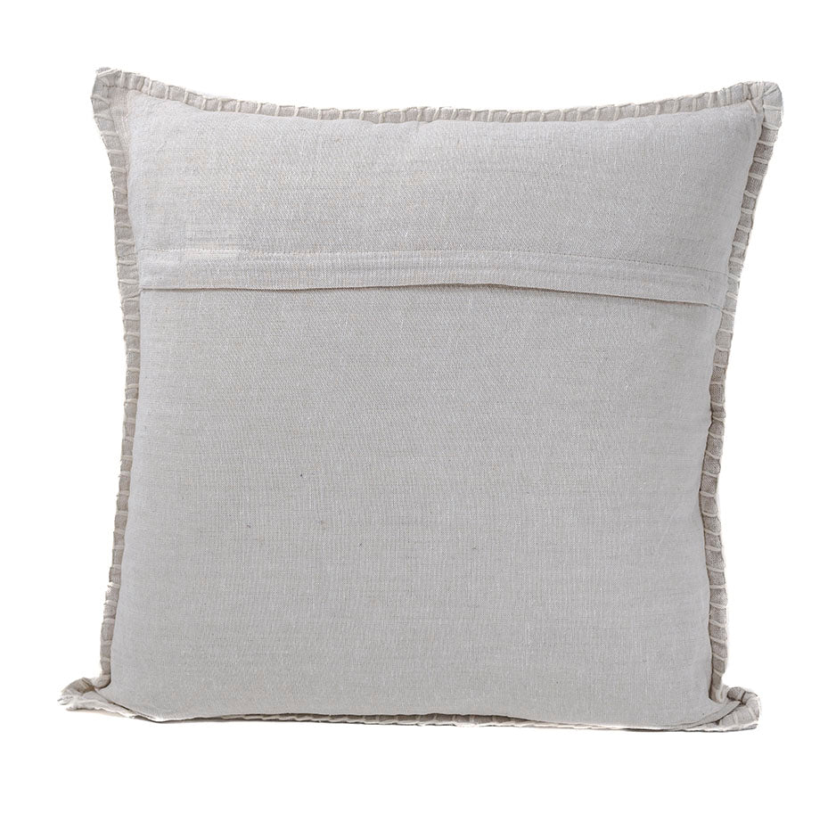 In-Sattva Home Geometric and Ancient Art Hand-Embellished Cotton Cushion Cover Decorative Pillow, Ow, 20 x 20