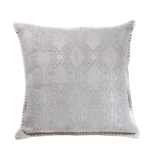In-Sattva Home Geometric and Ancient Art Hand-Embellished Cotton Cushion Cover Decorative Pillow, Ow, 20 x 20