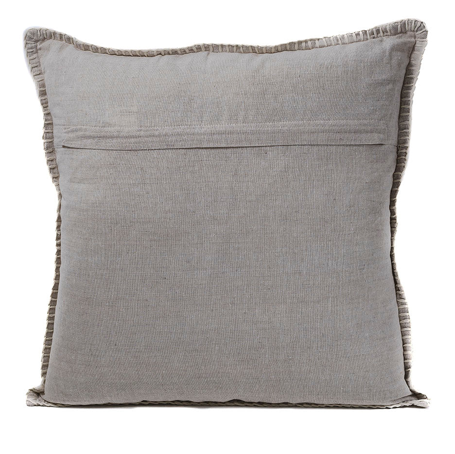In-Sattva White Diamond Embroidered Cushion Cover and Pillow 20 X 20