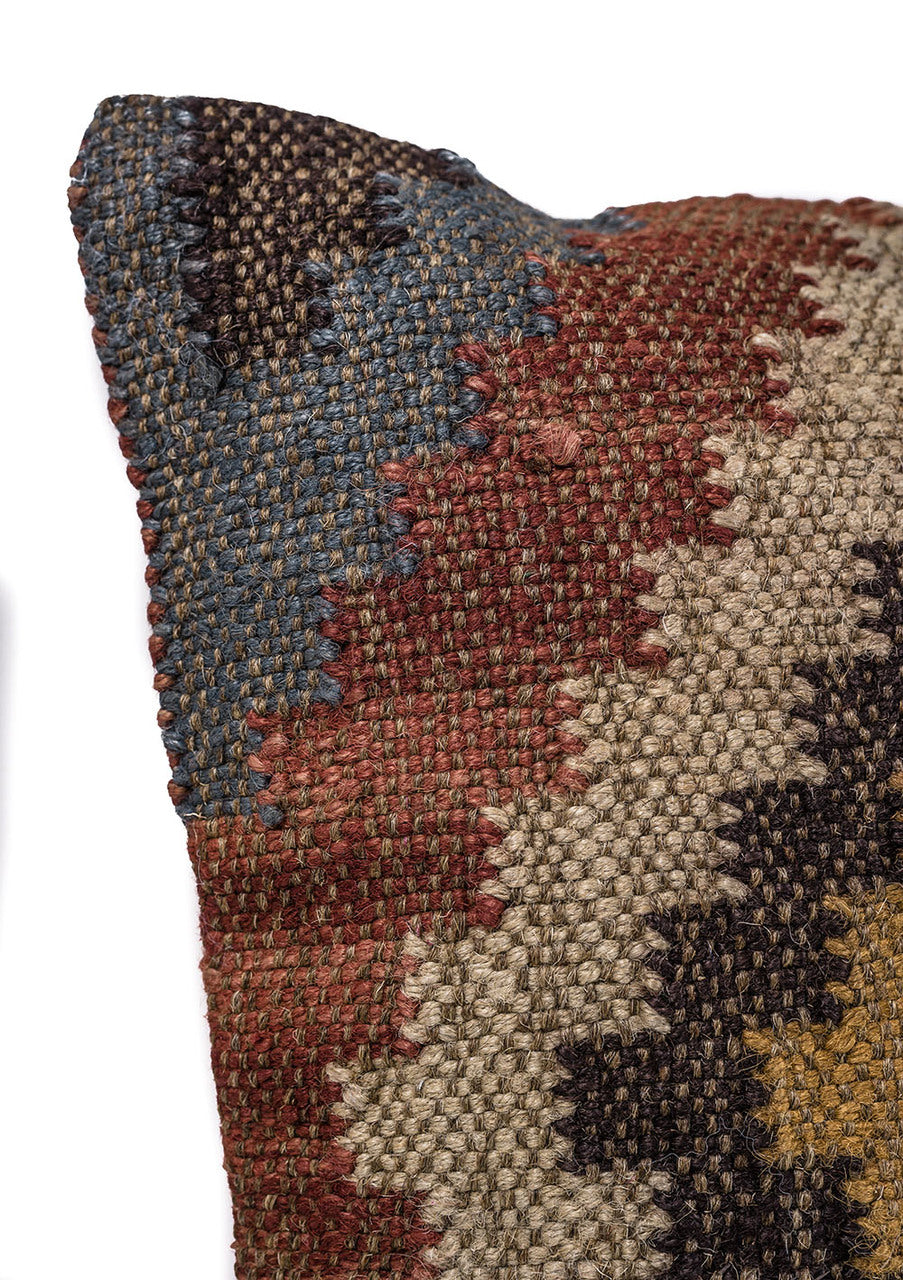 In-Sattva Diamond Patchwork Canvas Cushion Cover and Pillow