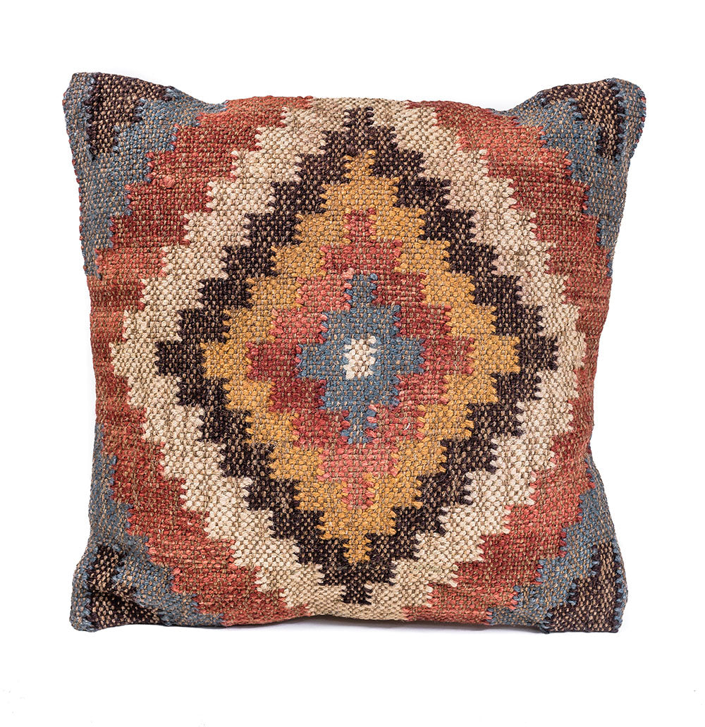 In-Sattva Diamond Patchwork Canvas Cushion Cover and Pillow