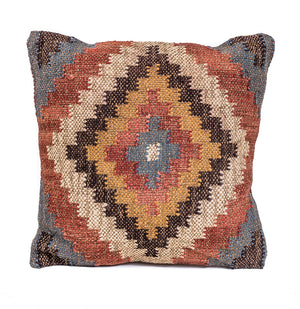 In-Sattva Diamond Patchwork Canvas Cushion Cover and Pillow