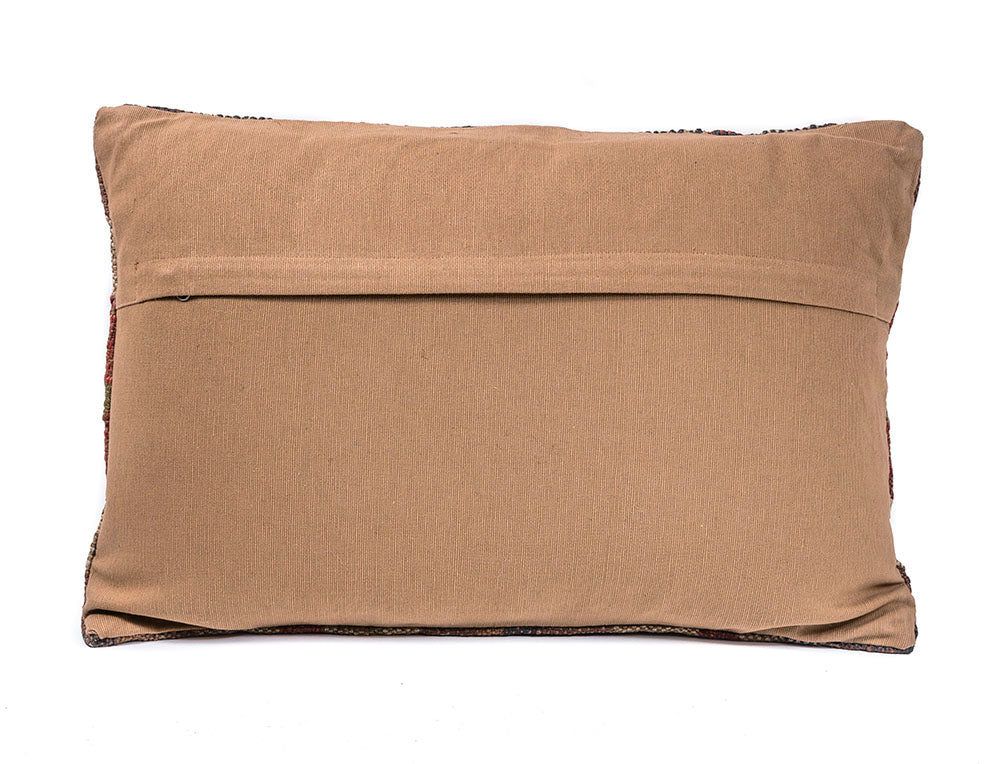 In-Sattva Symmetrical Diamond Patchwork Canvas Cushion Cover and Pillow