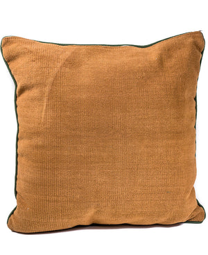Rangeene Brown Green Solid Canvas Cushion Cover and Pillow