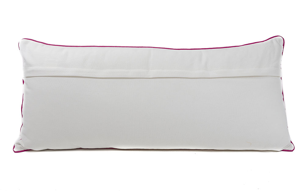 In-Sattva Fuchsia Stripe Canvas Cushion Cover and Pillow 14 X 30
