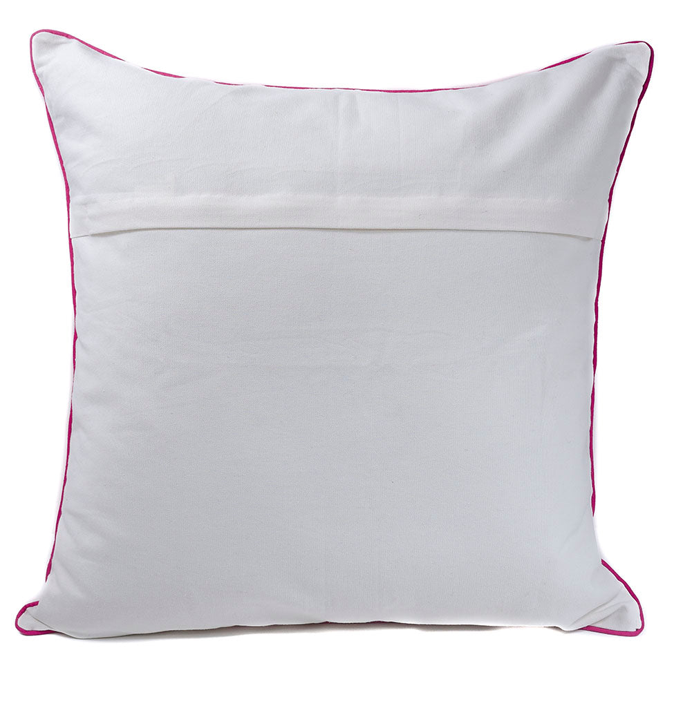 Rangeene Fuchsia Stripe Canvas  Cushion Cover and Pillow 24 X 24