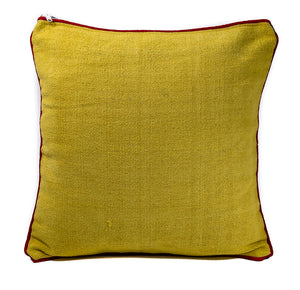 In-Sattva Green Blue Solid Canvas Cushion Cover and Pillow