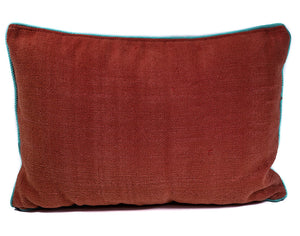 Rangeene Red Navy Solid Canvas Cushion Cover and Pillow