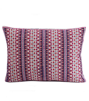 In-Sattva Purple Contemporary Embroidered Cotton Cushion Cover and Pillow 14 X 20