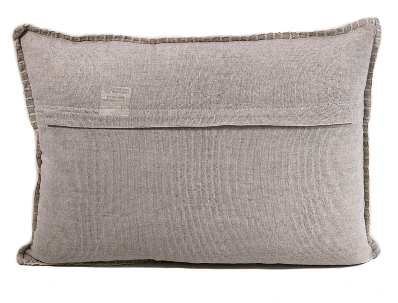 In-Sattva Home Geometric and Ancient Art Hand-Embellished Cotton Cushion Cover Decorative Pillow, Ow, 14 x 20