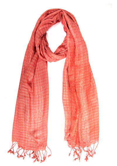 In-Sattva Solid Peach Rose Solid Scarf Stole