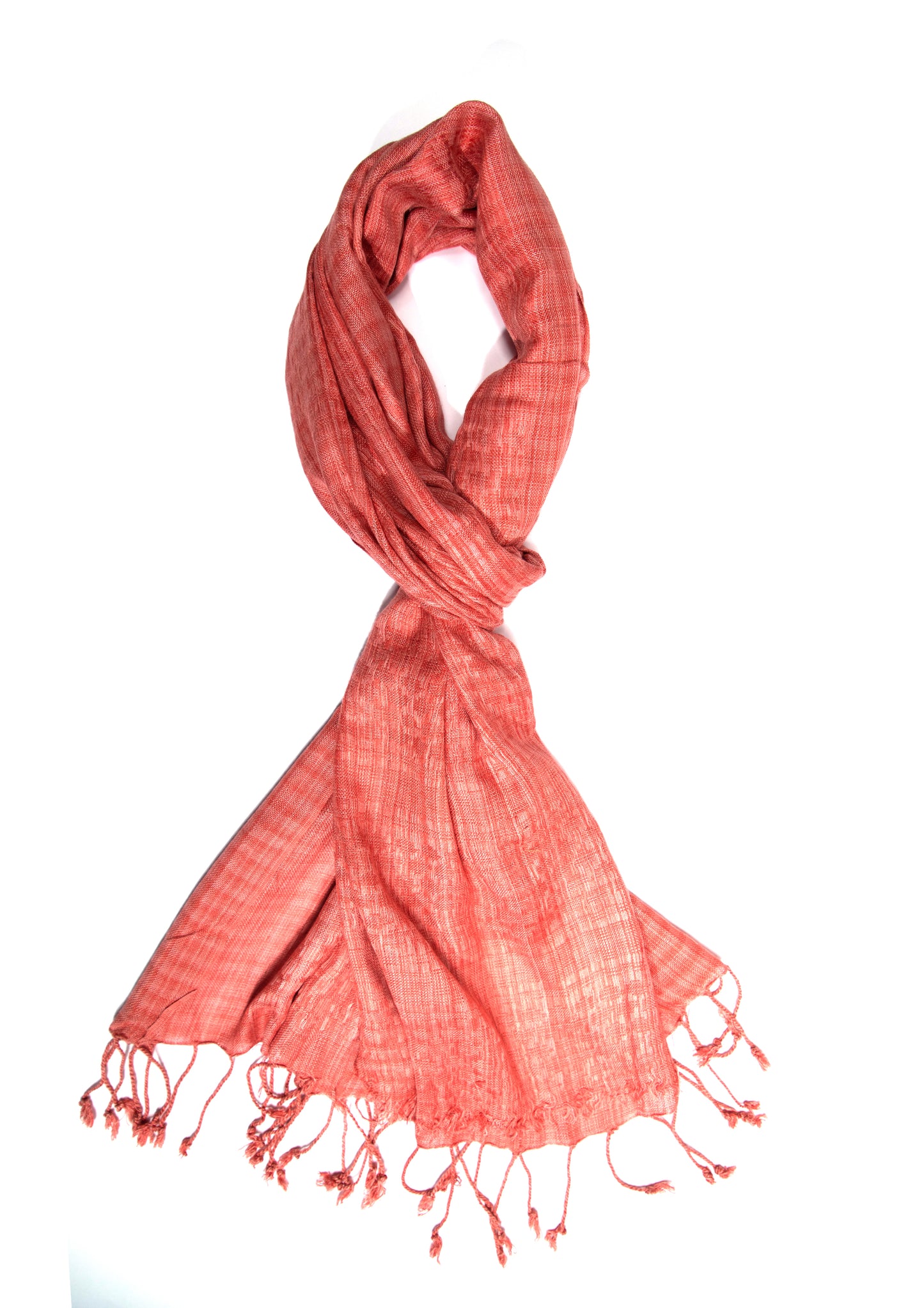 In-Sattva Solid Peach Rose Solid Scarf Stole