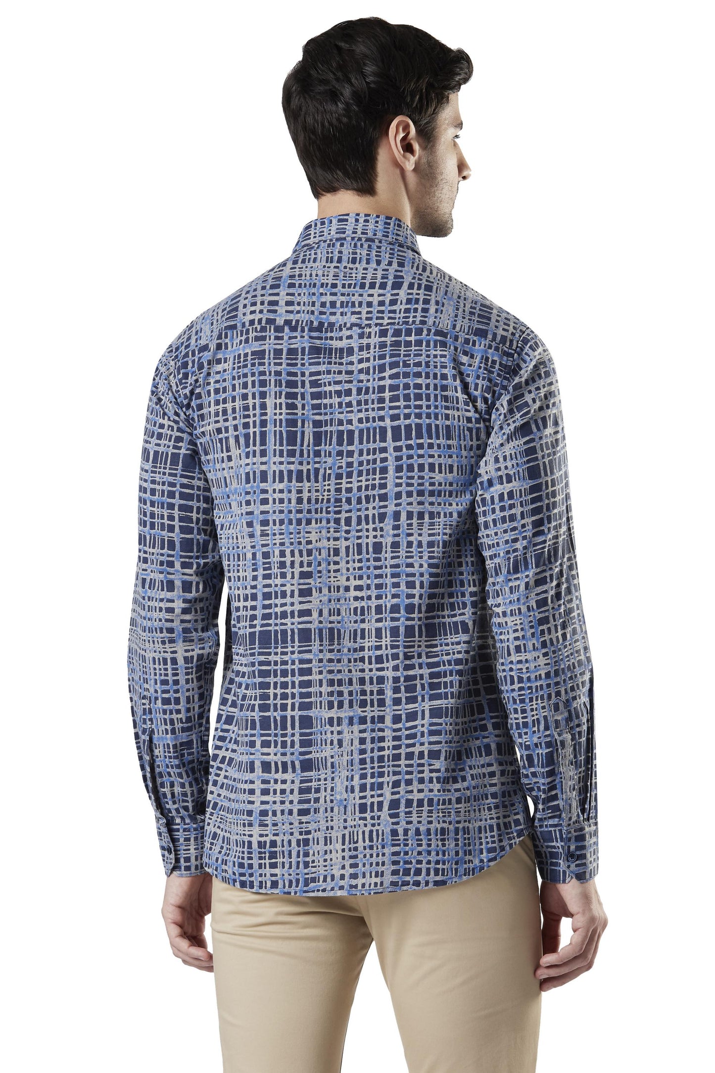Ethnix Men's Hip-Length Pullover Kurta Tunic made with Faded Cotton Denim Feel