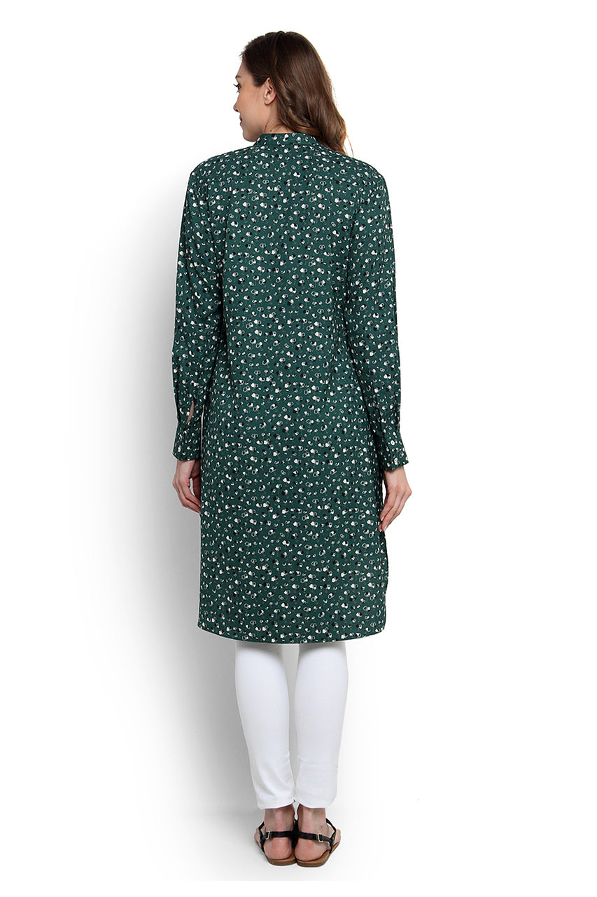 Garden-print - Cotton Exclusive In-Sattva Kurta Tunic - Back |  In-Sattva