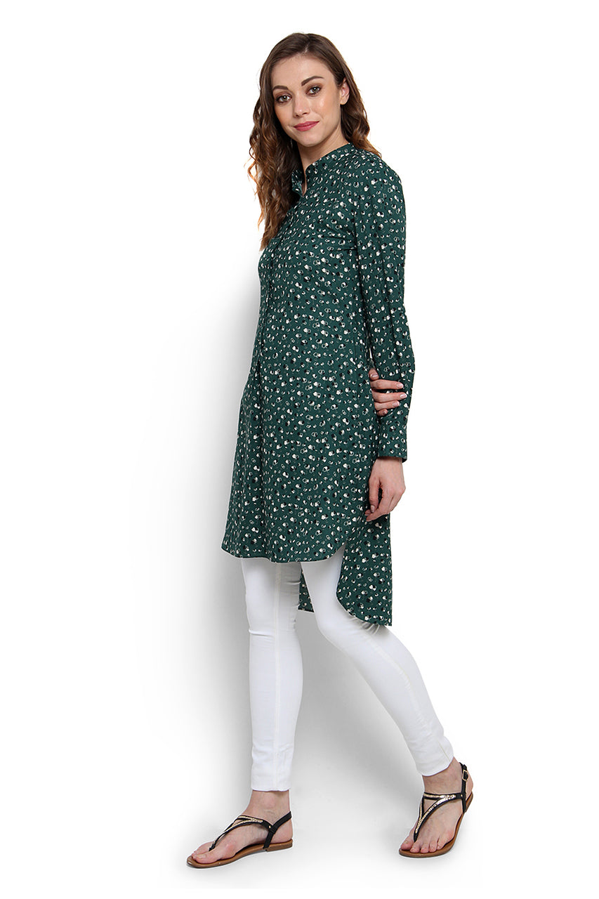 Garden -print - Cotton Exclusive In-Sattva Kurta Tunic - Side left |  In-Sattva