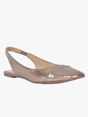 Jove Women's Sling Back Ballerina Flat Rose Gold