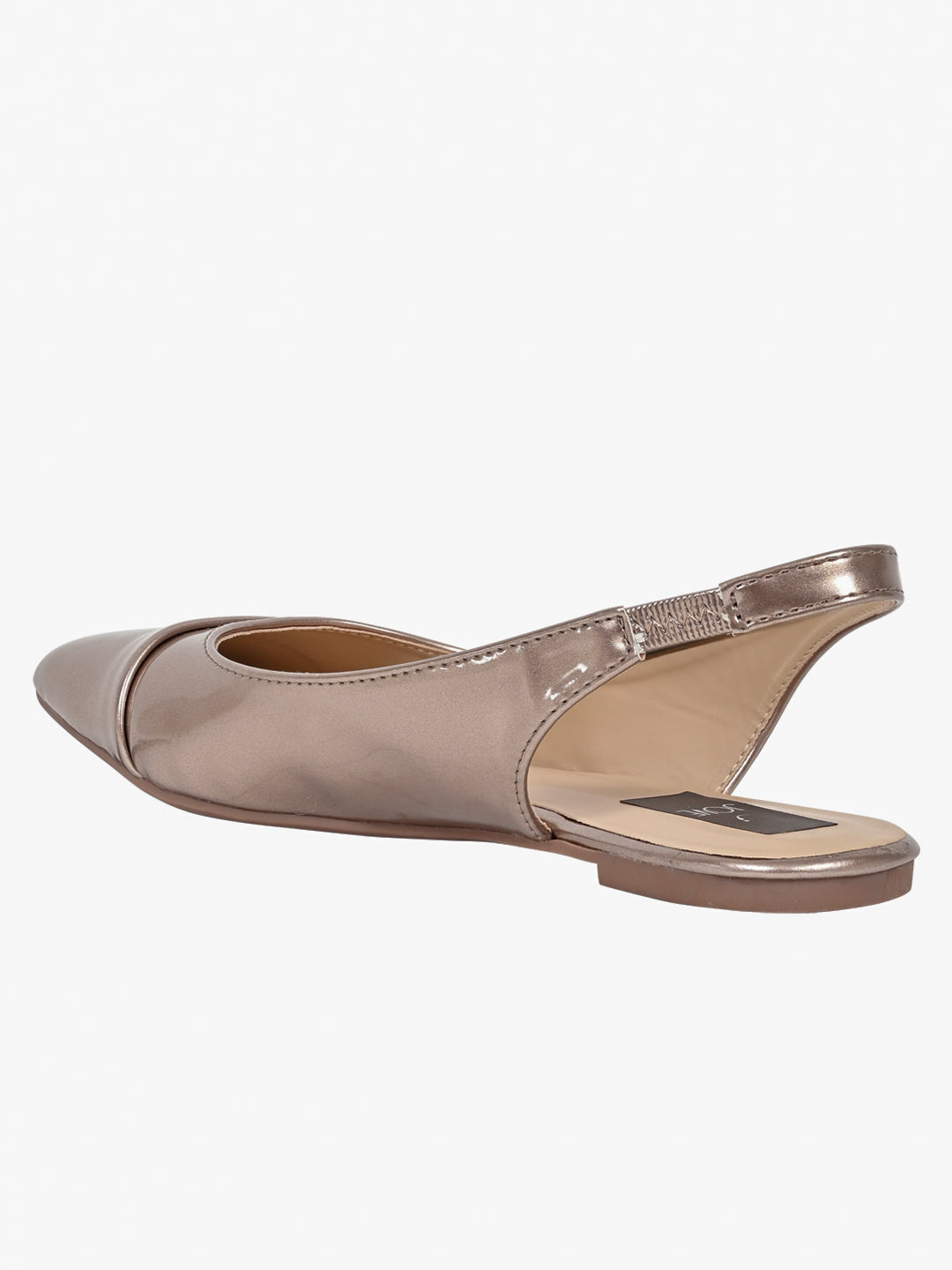 Jove Women's Sling Back Ballerina Flat Rose Gold