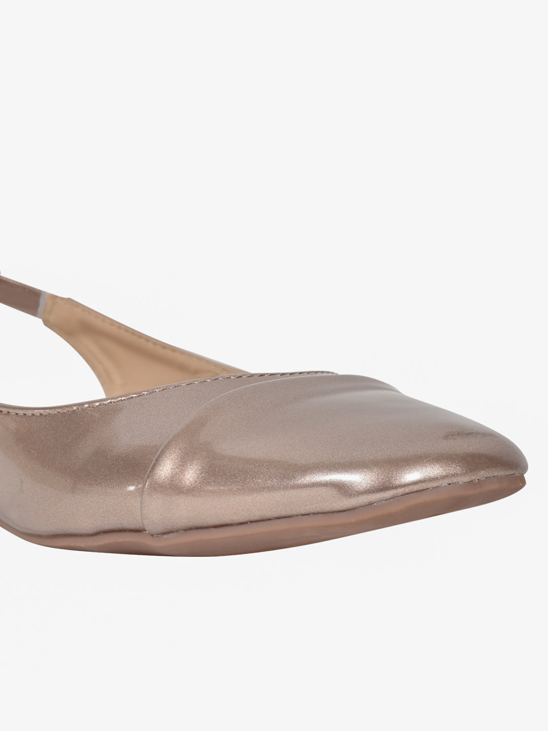 Jove Women's Sling Back Ballerina Flat Rose Gold