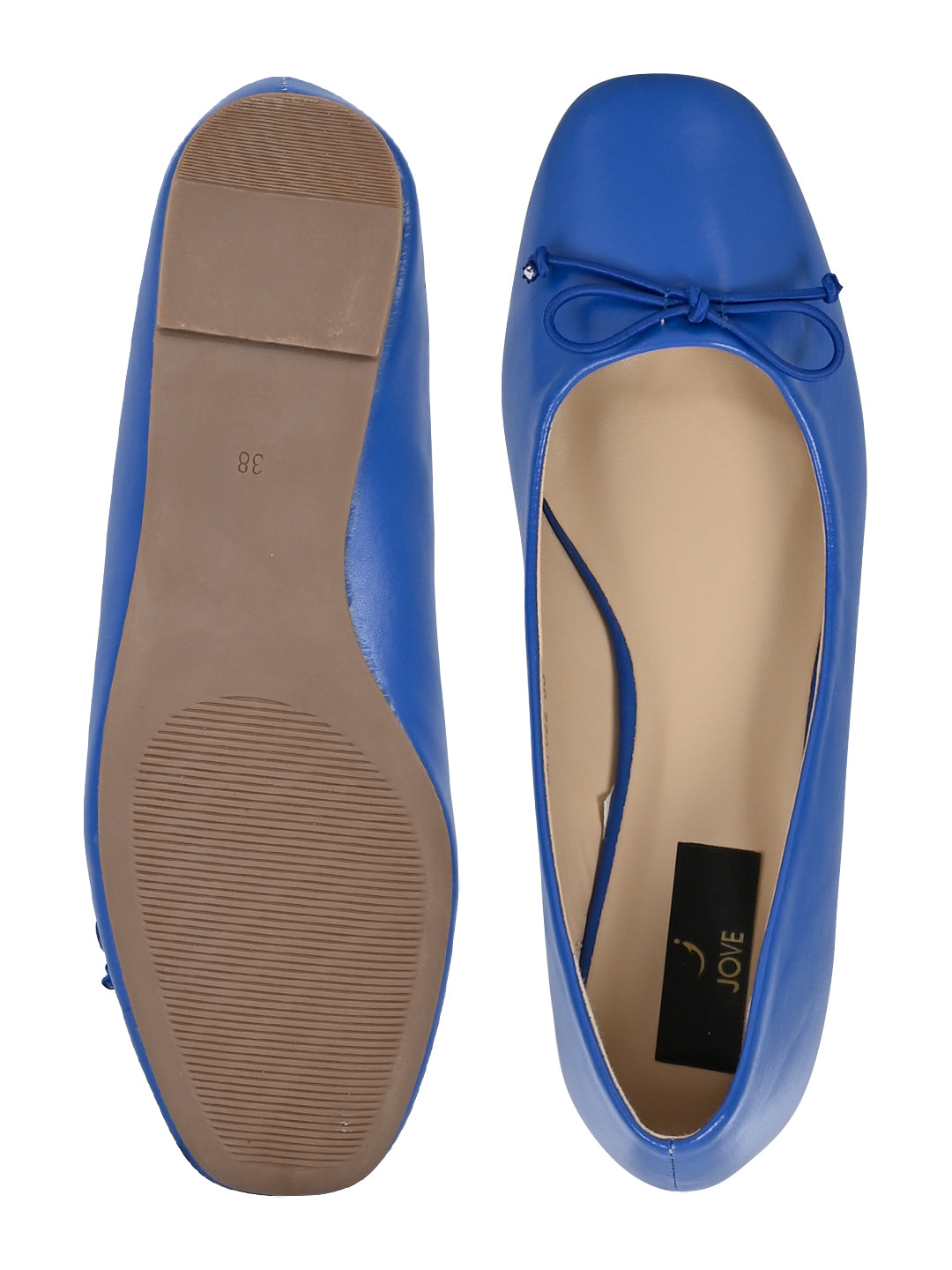 Jove Women's Ballerina Flats Royal Blue